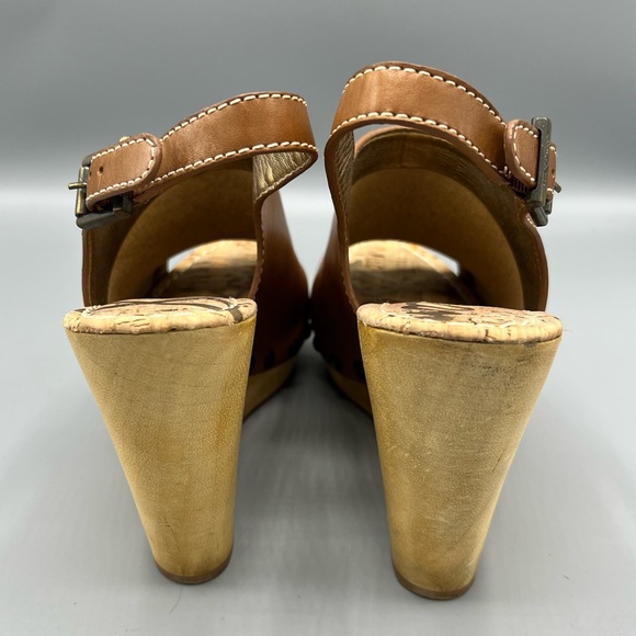 Sam Edelman Camilla Women's Wooden Heeled Platform Wedge Sandal - Picture 5 of 8